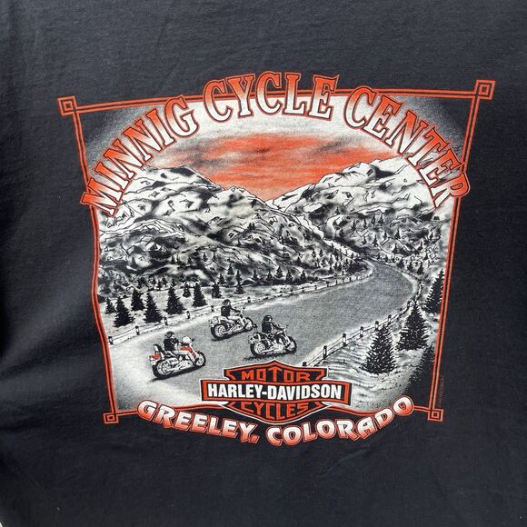 Vintage 90s Harley Davidson Engine Size Matters Black Shirt XXL Single Stich USA - Picture 12 of 16